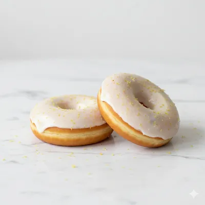 White Lemon Zest Donut